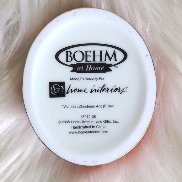 Home Interiors Victorian Christmas Box Angel Porcelain Collectible Decor Boehm - Picture 3 of 5